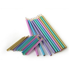 Metal Color Lead Art Pencil, lápiz de doble punta para estudiantes y niños